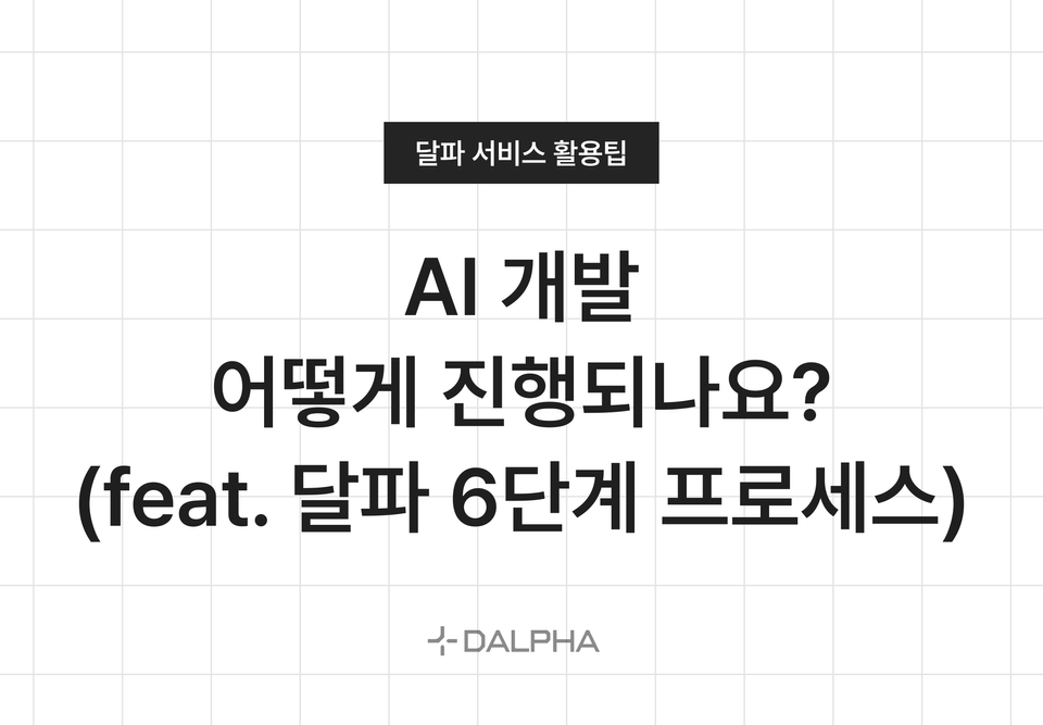 AI 개발이 진행되는 과정을 소개하는 썸네일 이미지입니다