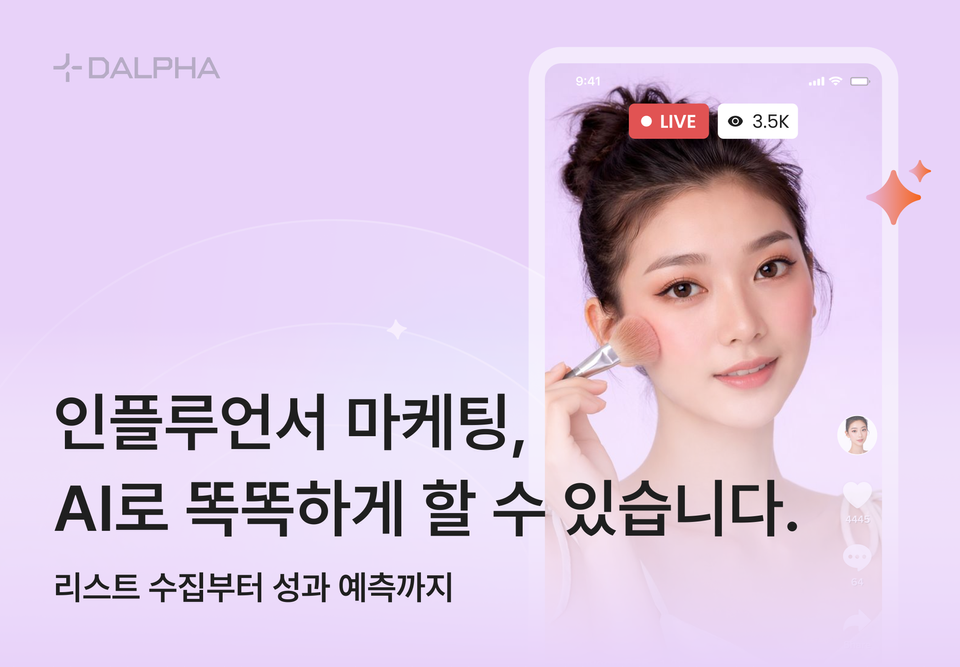 이제는 필수가 된 인플루언서 마케팅, AI로 똑똑하게 할 수 있습니다.